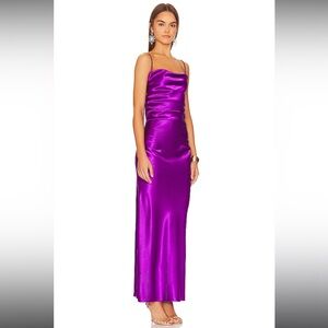 Revolve Superdown | Vibrant Purple Satin Gown